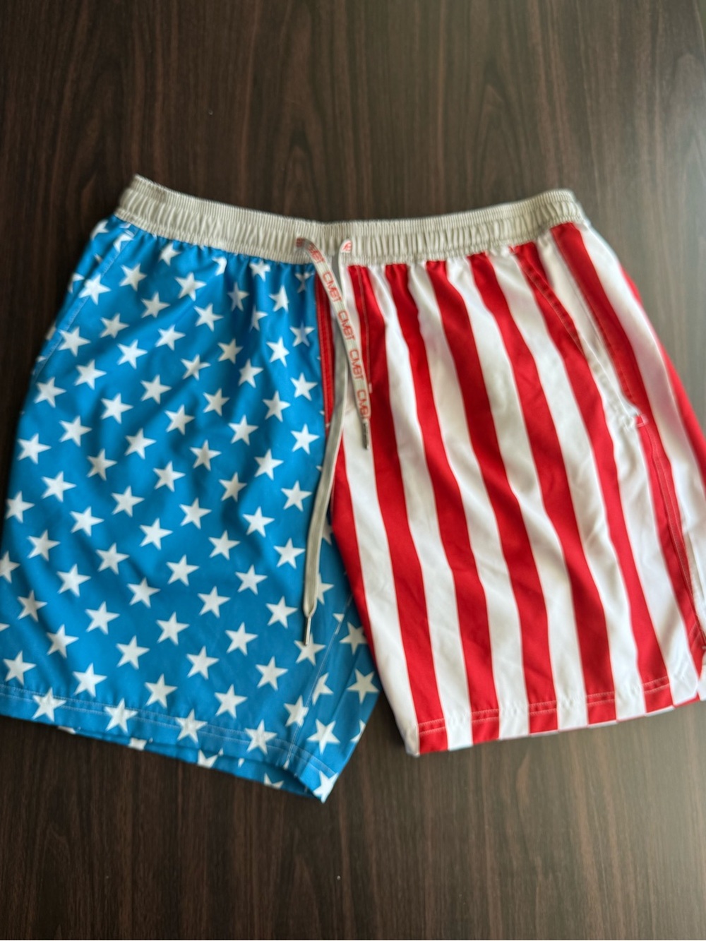 CMBT Men's Hybrid Training Shorts XL USA Flag Stars Drawstring Zip Pocket